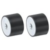 sourcing map 2Pcs 30 x 20mm M6 Thread Female Rubber