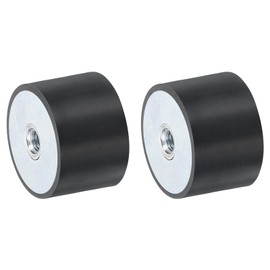 sourcing map 2Pcs 30 x 20mm M6 Thread Female Rubber Mounts, Vibration Isolators, Replaces Anti Vibration Pads Flat Silent Block Base Block