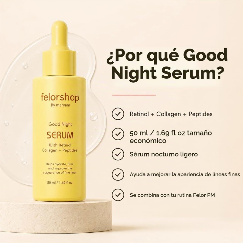 FelorShop - Suero de retinol para rostro con colágeno y