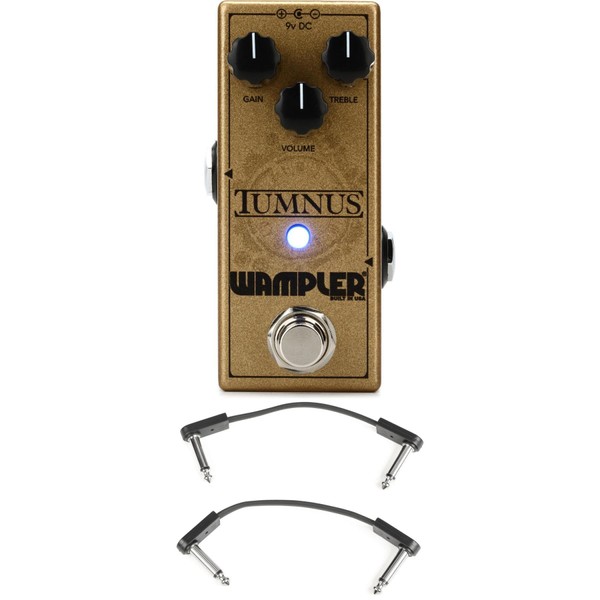 Wampler Tumnus Transparent Overdrive Pedal with Patch Cables