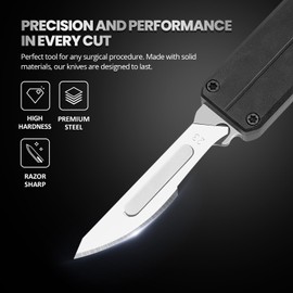 coldown Utility Knife, Pocket Knife with Clip, Box Cutter Knives, EDC Knife, Scalpel Knife, 10 Extra Carbon Steel Replacement Blades #23, Great EDC Gadget Gift for Men Women