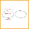 Partuto 4pcs 73.1 to 66.6 mm Aluminium Alloy Car Hub