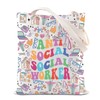 TGBJE Anti-Social Worker Tote Bag Social Worker Gift Volunteer Appreciation