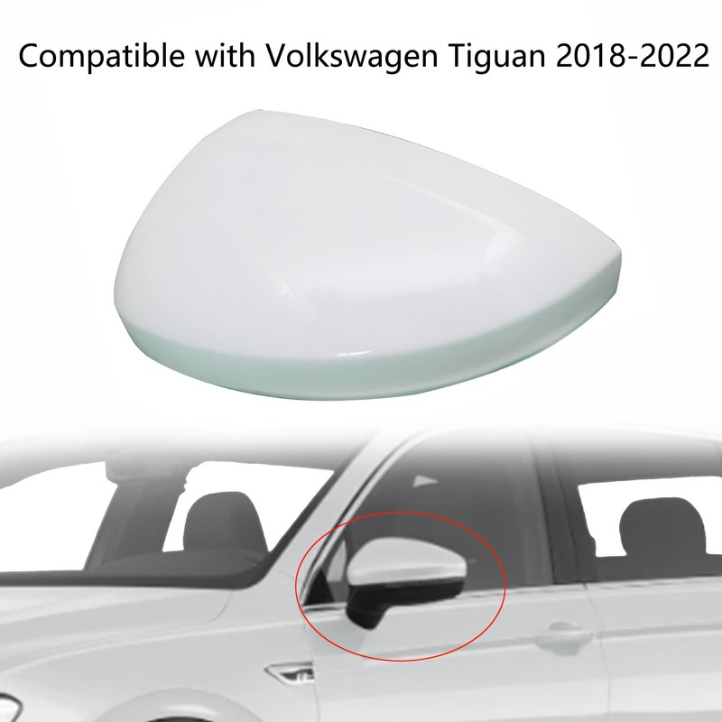 GXARTS White Left Driver Rear View Mirror Cover Replace Compatible