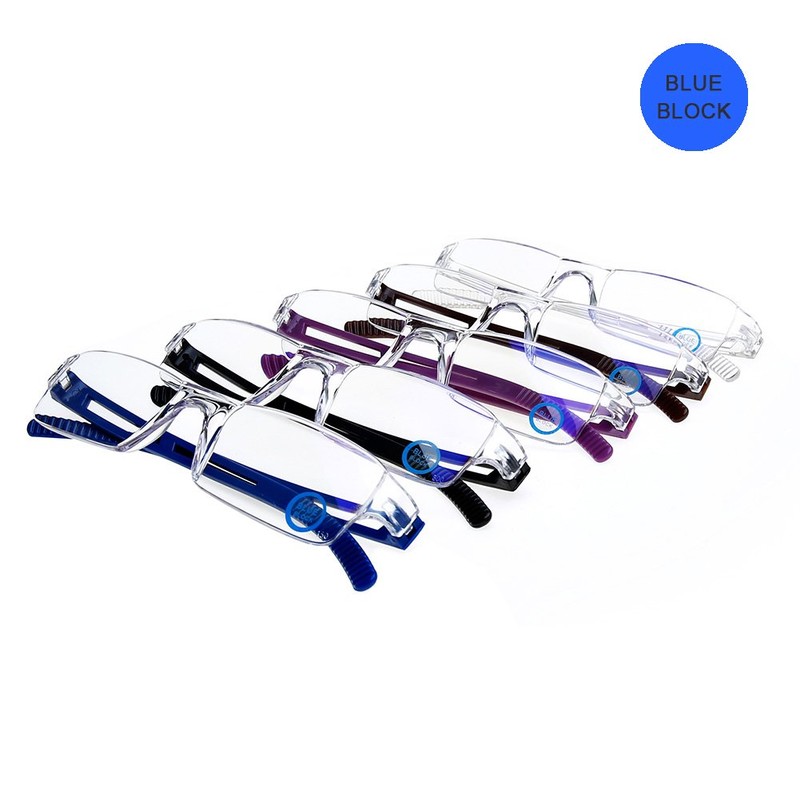 DOOViC 5 Pack Rimless One-Piece Design Reading Glasses Blue Light