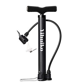 Portable Bike Pump Bicycle Tire Pump Mini Floor Pump Lightweight Presta Schrader Universal Bike Tyre Inflator Pump 120 PSI with Multifunction Ball Needle