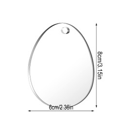 Easter Clear Acrylic Ornaments Penta Angel 12Pcs Blank Bunny Chick Egg Carrot Hanging Pendant with Hole and Strings for Easter Party Craft DIY Home Decoration (Clear-Egg)