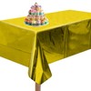 Trimming Shop Gold Foil Tablecloth, 54 x 108 Inch Rectangle