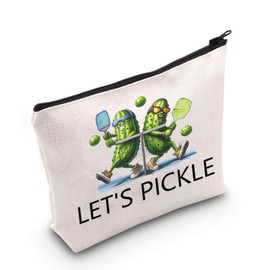 JNIAP Pickleball Gift Let's Pickle Cosmetic Bag Pickleball Season Gift For Fan (LET'S PICKLE Bag)