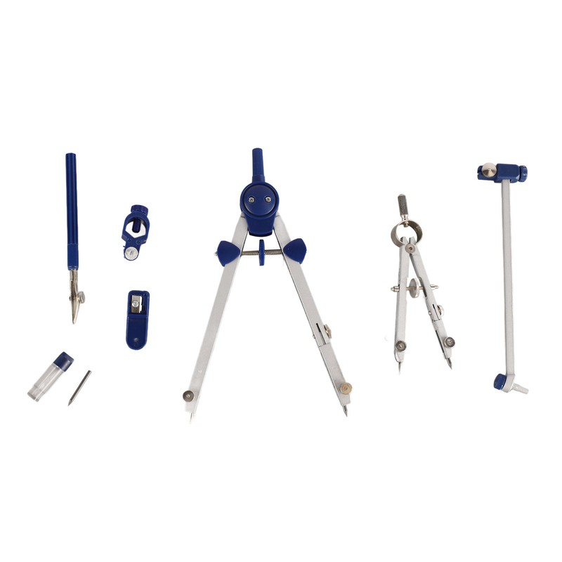 Compass Geometry Set Extensible Zinc Alloy Shatterproof Box Packed Durable