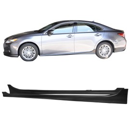 IKON MOTORSPORTS Side Skirts Compatible With 2013-2018 Lexus ES350 ES300h All Models, Unpainted PP Exterior Side Skirt Extensions Splitter