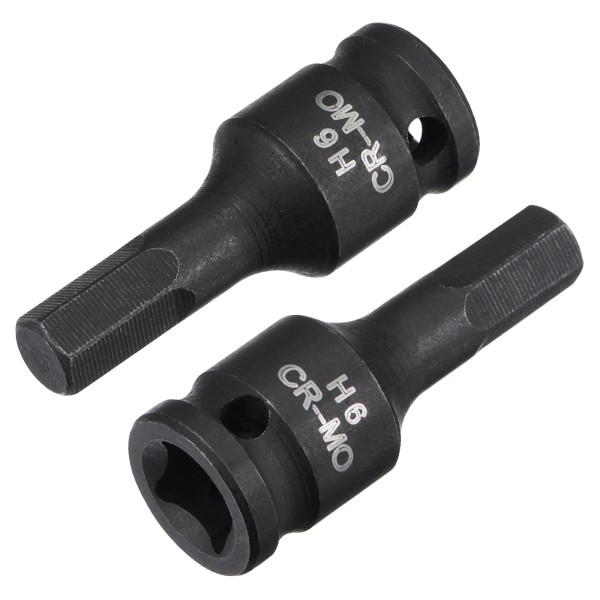 FIPUX 6mm Impact Hex Bit Socket 1/4" Drive 35mm Length
