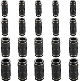 Jienk 20PCS Straight Push Connectors, Quick Release Pneumatic Air Line Fittings for 1/4 5/16 3/8 1/2 Tube Emergency Repair Your leaking Air Hose