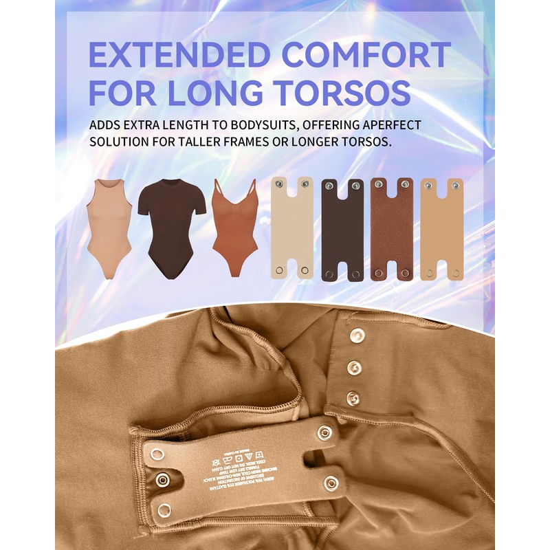 Bodysuit Extender with Metal Snaps – Soft, Stretchable Extension for