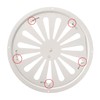 Adjusted Circular Metal Air Vent Grate in White Ø17.5 cm