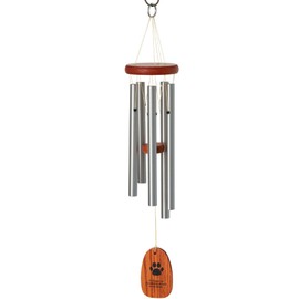 Woodstock Wind Chimes 20" Pet Sympathy Memorial Wind Chime Paw Print Wind Catcher for Loss of Dog, Windchime Dog Remembrance Tribute to a Beloved Pet and Best Friend for Outside Memorials