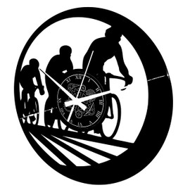 Instant Karma Clocks Wall Clock Mountain Bike Bicycle Tour De France Cycling Mountainbike, Aluminium