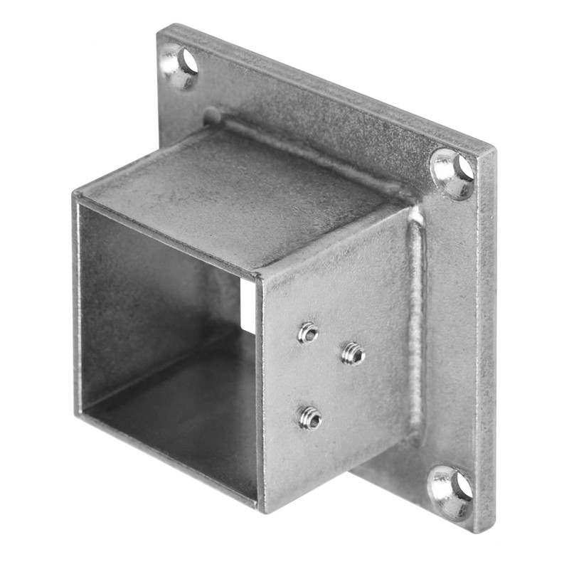 eoere 4 PCS 2" Square Post Flange Base, 304 Stainless