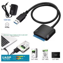 Idealforce USB 3.0 To 2.5" 3.5" SATA III Hard Drive Adapter Cable-SATA To USB Converter NEW