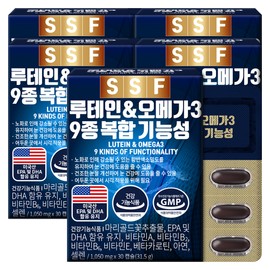 pure food Lutein Omega 3 5 boxes, 5 months supply, total 150 capsules, pure food / 루테인 오메가3 5박스 5개월분 총 150캡슐 순수식품