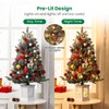 3FT Prelit Christmas Tree with 78 Warm Lights & Red