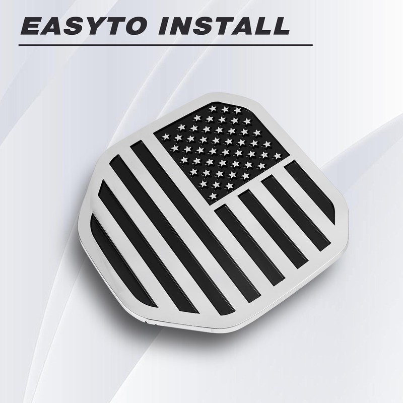 HHLOI for Ram Tailgate Emblem American Flag Badge Emblem Compatible