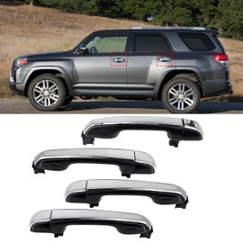 APESER Exterior Door Handle Compatible with 2011-2018 Ram 1500 2500 3500,Front Rear Left Driver & Right Passenger Side Door Handle Replace for 55112382AB,55112383AB,55112384AB,55112385AB-PFM,Chromed