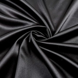 Ben Textiles Stretch Charmeuse Satin Black Fabric By The Yard