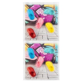 Kraftheld | 2x5er Set Deko-Magnete Shoe | Schuh-Magnete bunt, dekorativ, farbenfroh | Kühlschrankmagnete in Form von Gartenschuhe | Magnet-Deko als Geschenk