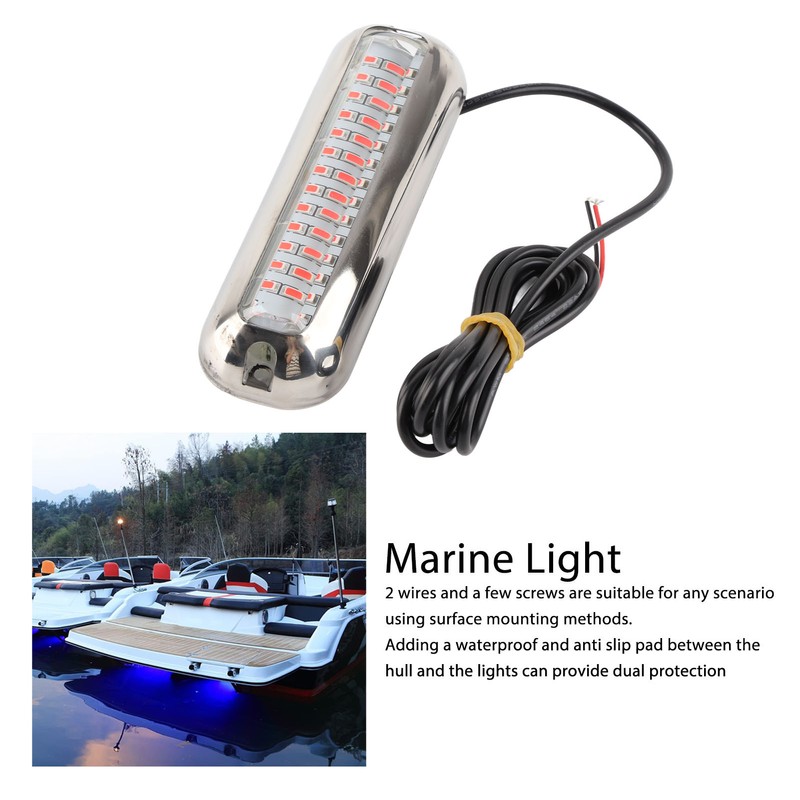 Underwater Boat Lights IP68 Waterproof 42 LED Beads 125° Wide