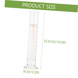 FELTECHELECTR Graduated Glass Cylinder Accurate Laboratory Measuring Tool for Experiments Stable Base Easy to Use for Schools Research Institutes Scientific Analysis