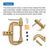 sourcing map 800A Brass G-Shape Ground Welding Earth Clamp C-Clamp