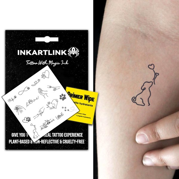 INKARTLINK Semi Permanent Tattoo, ins style, cute animal handprint tattoo,