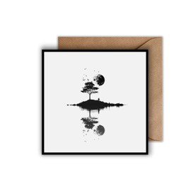 WBdesignz Sympathy Card with Envelope - Sensitive Sympathy Card Sincere Condolence Card Contemplative Condolence Card Condolence Card Condolence Card Sympathy Funeral Condolence (125 x 125 mm)