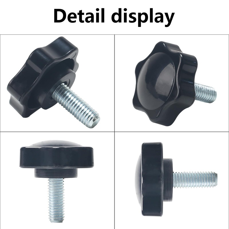 KINDPMA Pack of 12 Star Handle Screws Thumb Screw M8