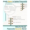 WEMATE Spiral Password Book with Alphabetical Tabs, Small Password Keeper