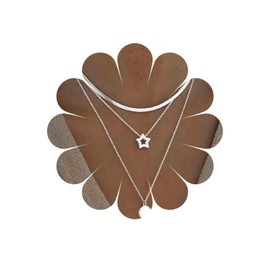 Xmsrn Vintage Layered Coin Disc Pendant Necklace Hollow Star Choker Necklace Punk Snake Chain Choker Necklace Layering Coin Necklace For Women, Zinc, No Gemstone