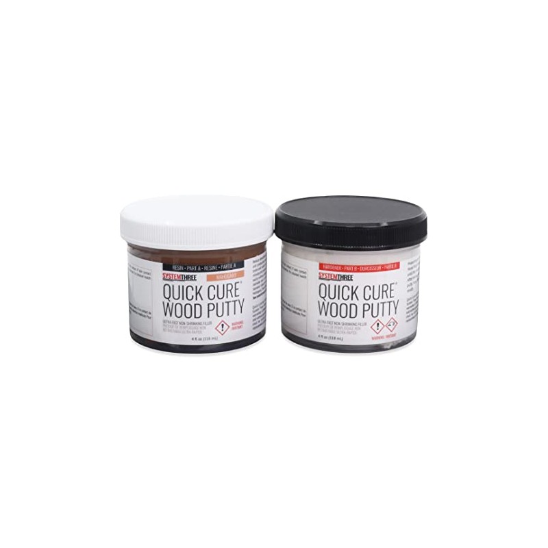 System Three Quick Cure Putty, Mahogany, 8-oz Kit