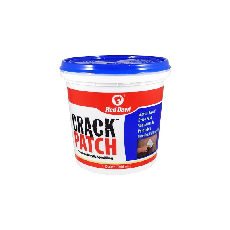 Red Devil 0804 Crack Patch Premium Acrylic Spackling, 1 Quart,