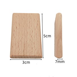 Unfinished Blank Wood Pieces Laser Engraving Blanks, Beech Wooden Blank Tags Without Hole Wooden Cutouts Slices for DIY Craft Supplies Painting Ornaments (Rectangle 50pcs)