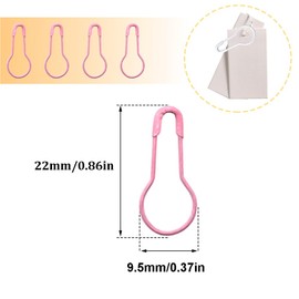 Ruidee 1000 pcs Metal Safety Pins Gourd Pin Bulb Pin Calabash Pin Bead Needle Pin Clothing Tag Pin DIY Home Accessories (Pink)