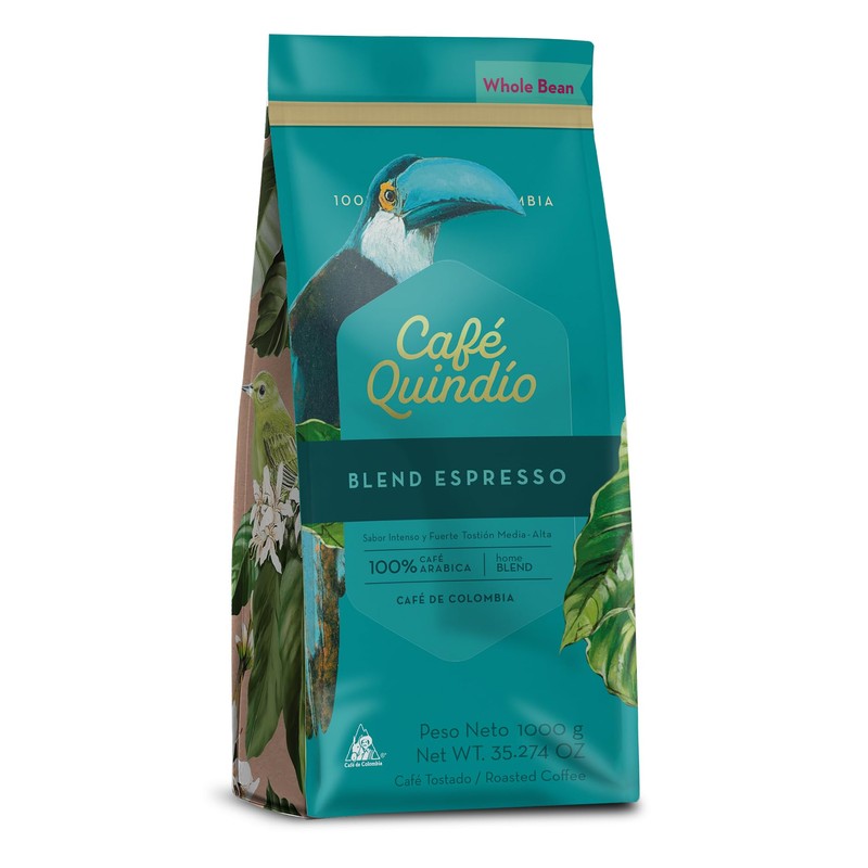 Cafe Quindio Espresso Blend - Medium/Dark Roast 100% Colombian Excelso