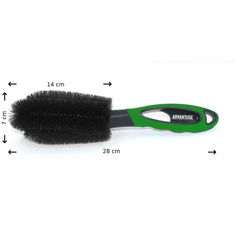 ADVANTUSE - Wheel Brush with Coated Wire to Prevent Scratches