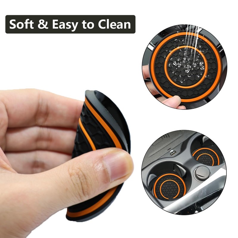 JUNAHAA Car Cup Coaster Universal Automotive Waterproof Non-Slip Cup Holders