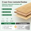 Bamboo Camping Table with Adjustable Height (265LBS)