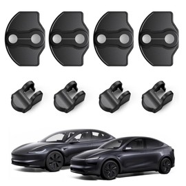 TPU Car Door Lock Cover Protector Set for 2019-2026 Model Y (8PCS)/Model 3 (6PCS) Entry Guard Car Door Strike Cover Door Lock Latch Protector for Model y Juniper Model 3 Highland