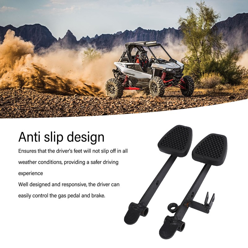 Throttle Brake Pedal Durable Metal Rubber Gas Accelerator Pedal for