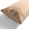 P Pothuiny 100% Microfiber Pillow Cases - Super Soft Beige