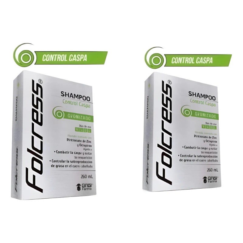 Shampoos Folcress Antigrasa /control Caspa / 2 De 260 Ml.