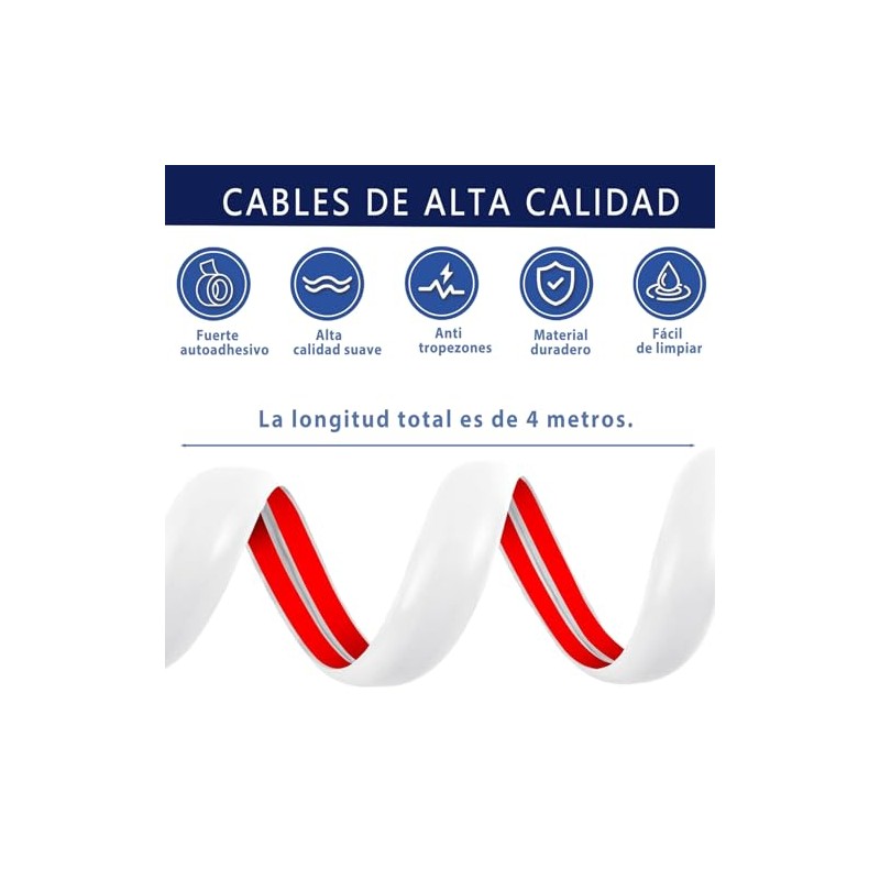 canaletas para Cables Pared, canaleta Flexible para Cable de Suelo,Protector